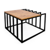 Stolik kawowy Kaja Home KS-27 STOLIK industrialny metalowy drewniany czarny