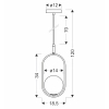 Szklana lampa wisząca CORDEL złota 31-44099 1xG9 kulista nad stół