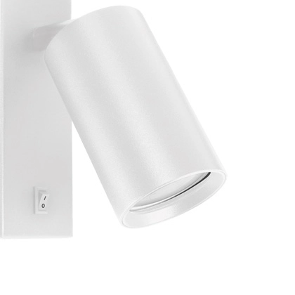 Regulowana LAMPA ścienna DARIA WLL 03952 Ideus metalowa OPRAWA kinkiet tuba loft biała