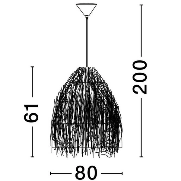 Zwisająca pleciona lampa JACINTO LE44520 boho ekologiczna naturalna