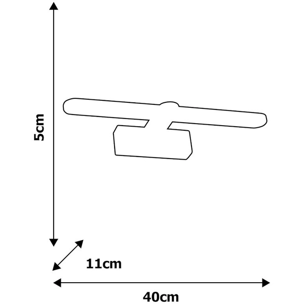 LAMPA ścienna SPLASH ML5615 Milagro łazienkowa OPRAWA galeryjka LED 8W 4000K metalowy kinkiet IP44 czarny