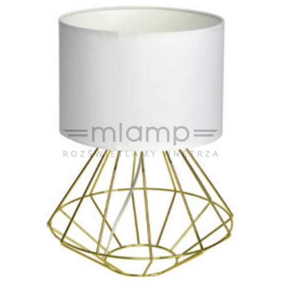 Biurkowa LAMPA stojąca LUPO MLP6268 Milagro druciana LAMPKA stołowa klatka metalowa złota