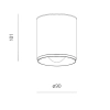 Lampa sufitowa do łazienki czarna QRLED next downlight LED 6W 3000K spot IP44 47063-L930-W3-00-12