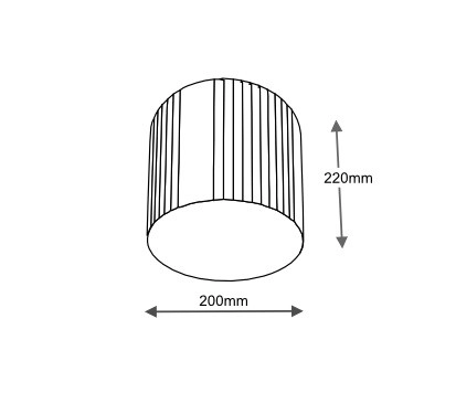 Lampa sufitowa tuba ZAMA 1129 Shilo metalowy plafon okrągły czarna