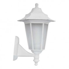 Zewnętrzna LAMPA ścienna BEGONYA2 03080 Ideus elewacyjna OPRAWA latarenka na taras outdoor IP44 biała laterna