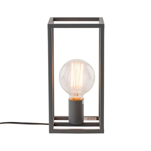 Stojąca LAMPKA nocna SIGALO MT-BR4366-T1 GR Italux stołowa LAMPA industrialna klatka loft szara
