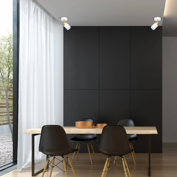 Kinkiet LAMPA ścienna JOKER MLP6128 Milagro regulowana OPRAWA metalowy reflektorek biały złoty