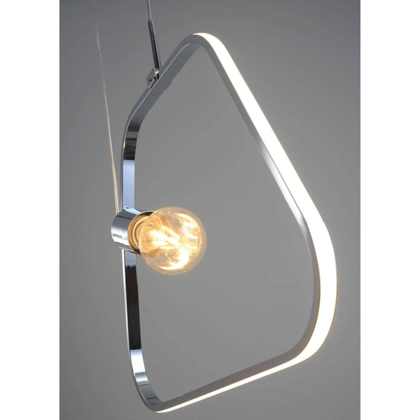 Geometryczna LAMPA wisząca A0023-320 Candellux metalowa OPRAWA zwis LED 12W 4000K trapez chrom