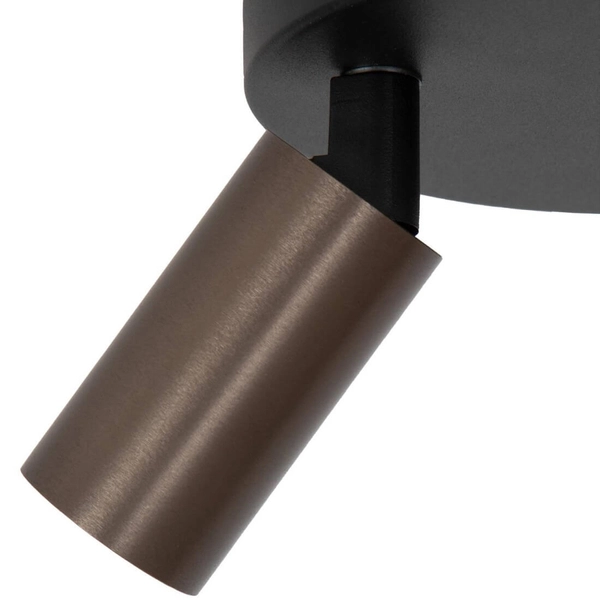 Potrójna lampa sufitowa RITMO 09942/13/97 metalowa tuba brązowa