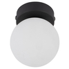 Sufitowa lampa Vox 5613 bańka kula do sypialni czarna biała