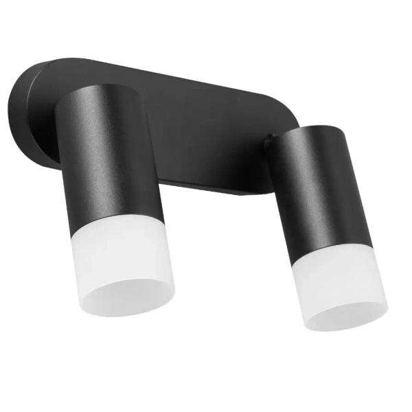 Podwójna ścienna lampa Sonaya LP-2803/2WS BK do jadalni czarny biały