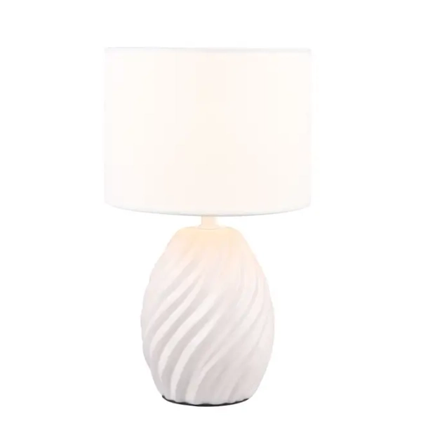 Nocna stołowa lampka Melva R51771031 ceramiczna do sypialni biały