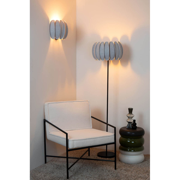 Lampa podłogowa filcowa Spencer 34745/81/36 czarna szara