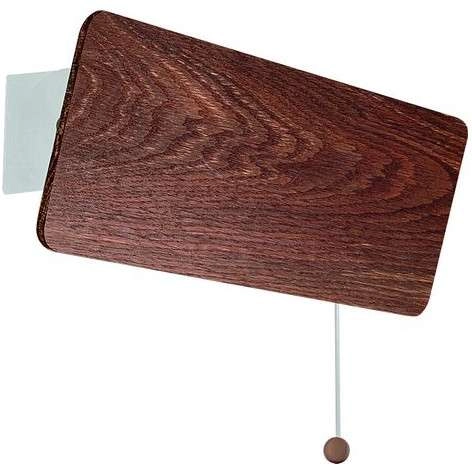 Skandynawska LAMPA ścienna OSLO 9700 Nowodvorski drewniana OPRAWA ekologiczny kinkiet prostokątny regulowany naturalne drewno