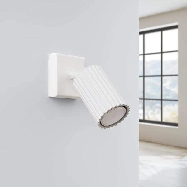 Lampa naścienna regulowana KARBON SL.1540 tubka metalowa biała