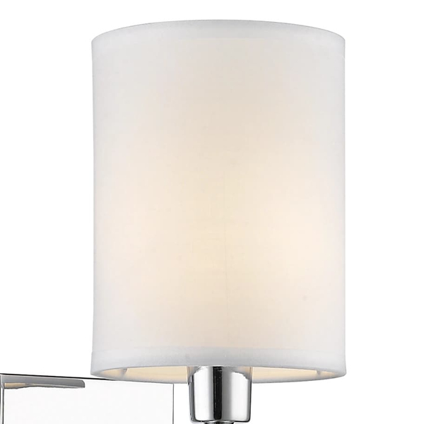 Eklektyczny kinkiet Cancun W01780CH-WH Cosmolight metal tkanina srebrny