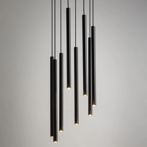 Lampa wielopunktowa wisząca Sopel 33628 Sigma okrągła tuby czarna