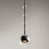 Lampa wisząca Ros MOD227PL-01B Maytoni bubbles czarna przezroczysta