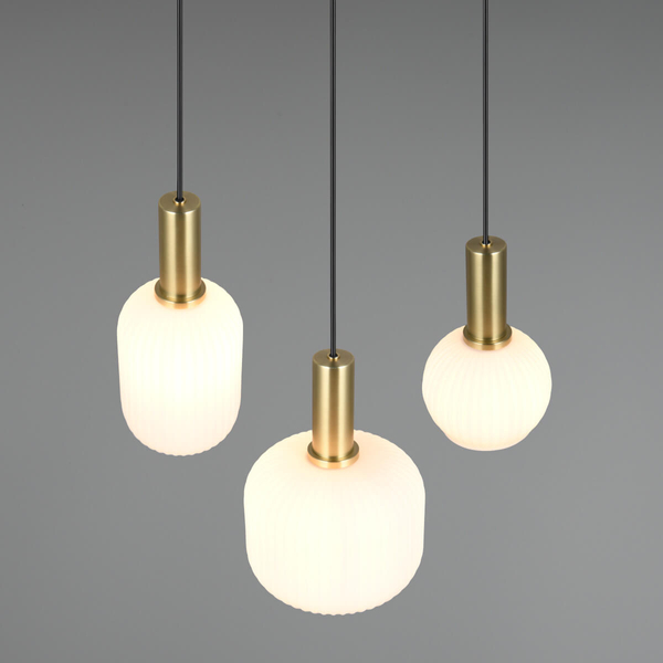 Lampa zwisająca kuchenna DIVA 319830308 kaskada zwis czarny złoty biały