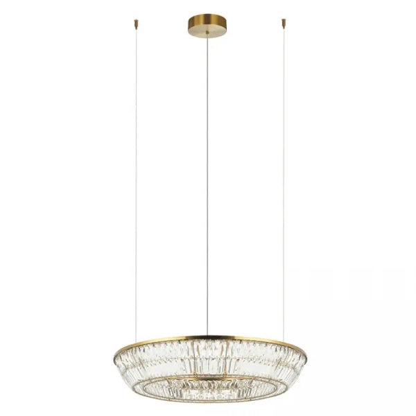 Salonowa wisząca lampa 23048 LED 55W 3000K glamour mosiądz