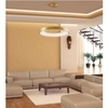Wisząca LAMPA okrągła GIULIA 5304-880RP-GD-3 Italux metalowa OPRAWA pierścień LED 80W 3000K zwis ring złoty