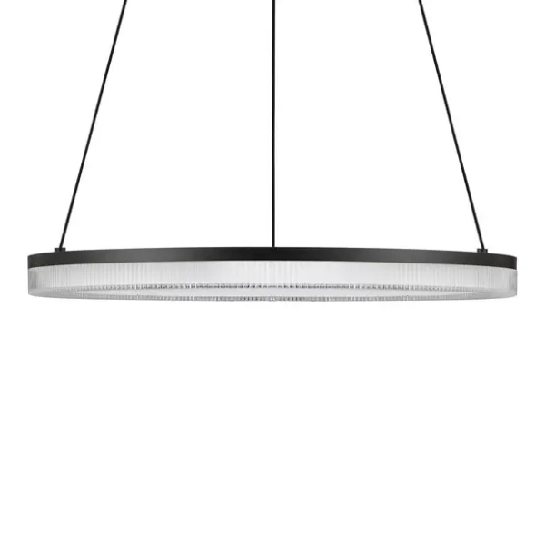 Wisząca lampa pierścieniowa ESTARIO LE45395 LED 25W 3000K ring czarny