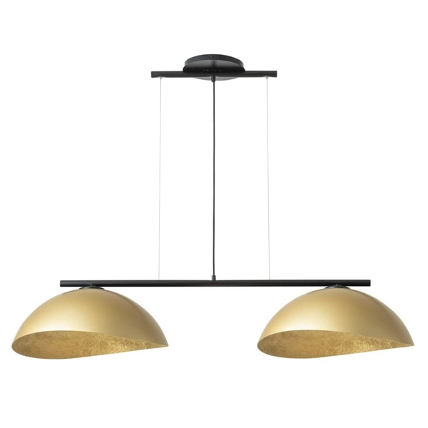 Glamour lampa do salonu wisząca Solar 40580 Sigma żywica czarna złota