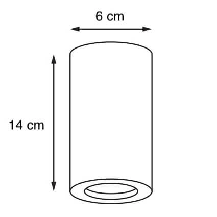 Tuba LAMPA spot BARLO 70021101 Kaspa metalowa OPRAWA sufitowa DOWNLIGHT biała