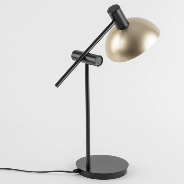 Lampka nocna z kloszem Artis 50357 Sigma z włącznikiem czarna złota