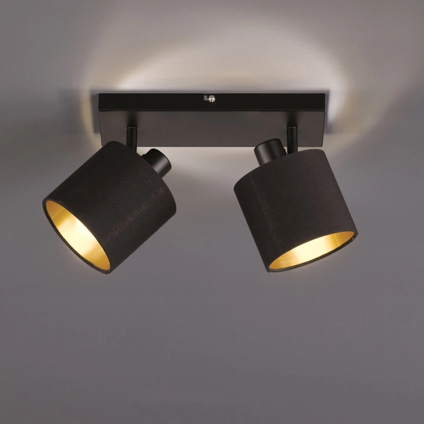 Czarny plafon do jadalni IKERIS DL079-80332 natynkowe tuby ruchome