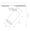 Spot PROFILE MONO do 1-obwodowego systemu szynowego