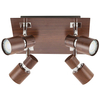 Plafon LAMPA sufitowa MERKUR 6008 Rabalux metalowa OPRAWA kwadratowa regulowane reflektorki wenge