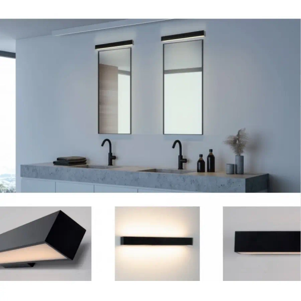 Ledowy kinkiet nad lustro 22088 LED 15W 3000K łazienkowy IP44 czarny