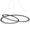 Wisząca lampa salonowa Spirello ST-8826P/B Step LED 80W 3000K pierścień czarna