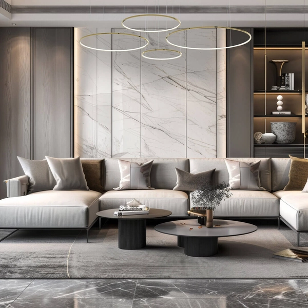 Zawieszana lampa Saturno ML0849 Milagro LED 120W 4000K okręgi złoty