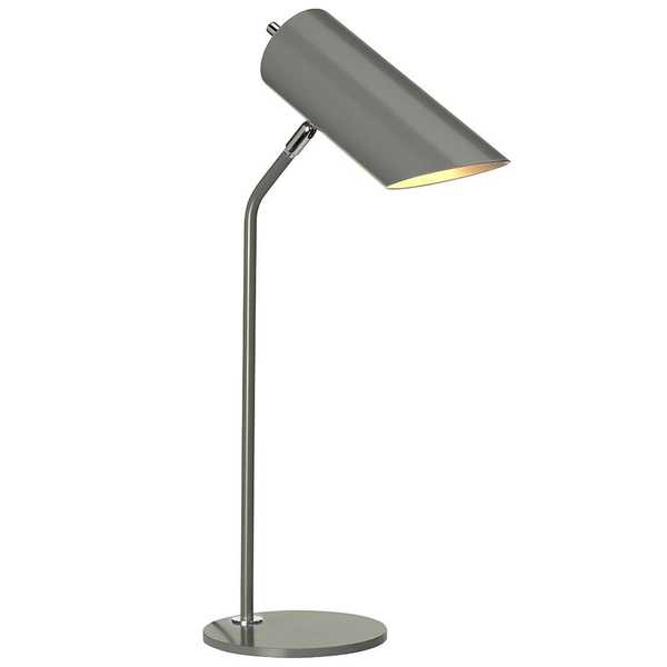 LAMPA stołowa QUINTO QUINTO-TL-GPN Elstead metalowa LAMPKA stojąca tuba na biurko szara polerowany nikiel