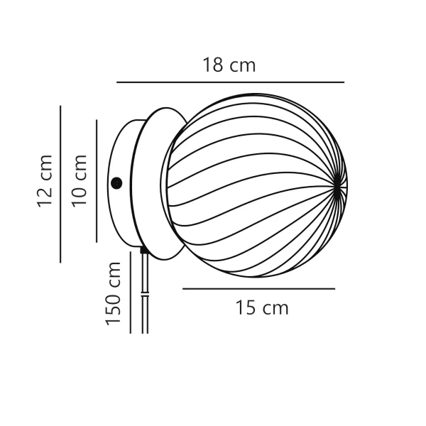 Szklany kinkiet ścienny CHISELL 2312111035 kulisty na przedpokój mosiądz