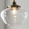 Zwisowa lampa vintage L&-197691 Light& nad stół szklana mosiądz