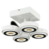 Plafon TECHNO ML3839 Milagro metalowy spot LED 40W 3000K reflektorki białe czarne