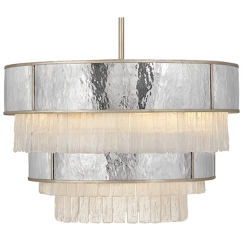 Lampa wisząca glamour QN-REVERIE-12P-CPG kryształ szara złota