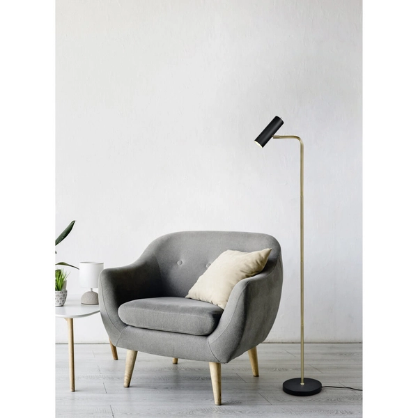 Lampa podłogowa sypialniana VANTOS DL108412400 Trio sopel czarna złota