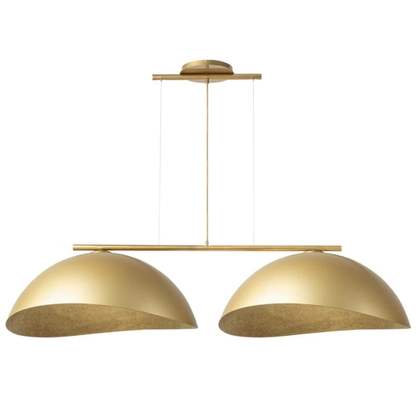 Żyrandol z kloszami z żywicy Solar 40575 Sigma podwójny do salonu złoty