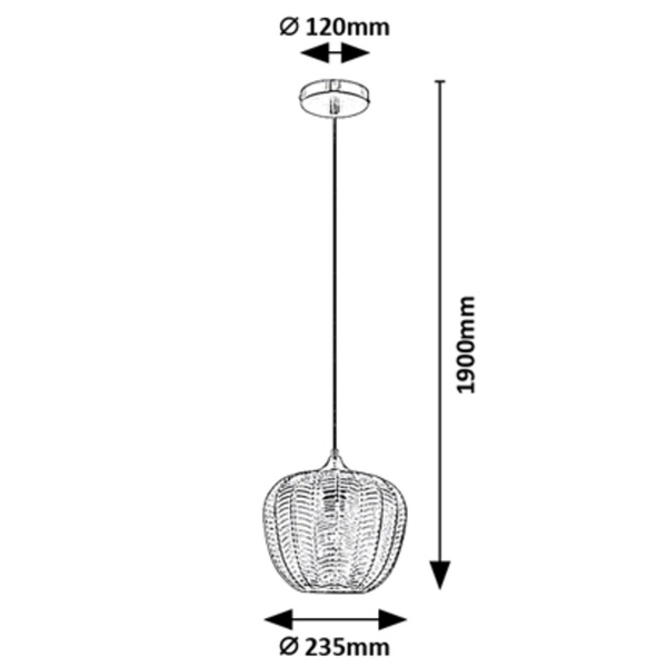 Wisząca lampa szklana Monet 3177 do jadalni nad stół chrom przydymiona