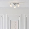 Salonowa lampa sufitowa Boyer BOYER-3CH szklana chrom przezroczysty