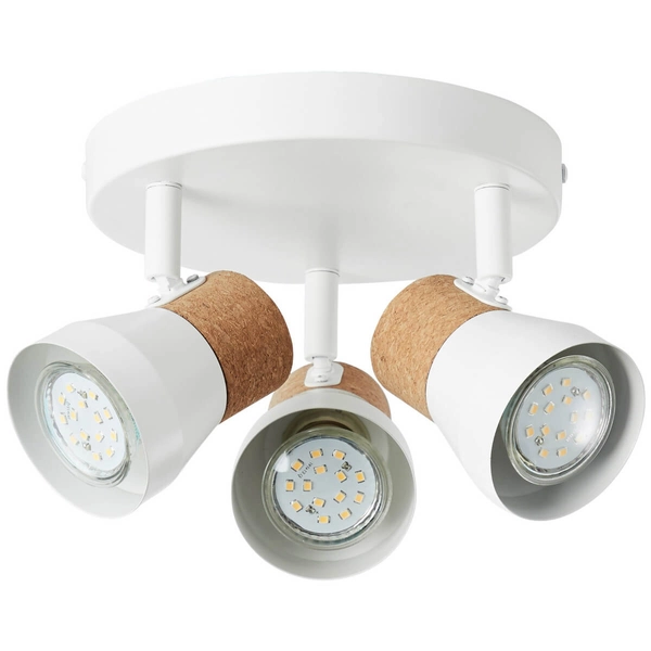 Lampa metalowa przysufitowa Moka 75734/75 reflektor korek biały