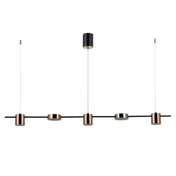 Modernistyczna LAMPA wisząca REMDAL PND-16374-5-BK-3K Italux metalowa OPRAWA LED 30W 3000K sticks czarne