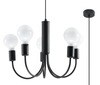 LAMPA wisząca SL.0855 metalowa OPRAWA świecznikowy zwis czarny