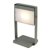 Stołowa lampka na taras Saulio 2418035023 LED 3,5W 3000K IP44 oliwkowa