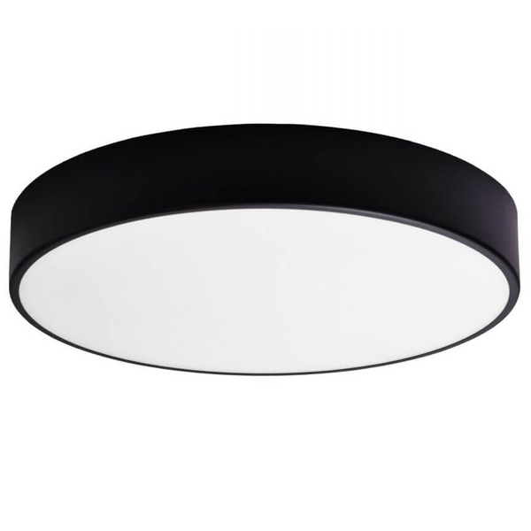 Przysufitowa lampa biurowa 137623620958 okrągła z czujnikiem ruchu czarna