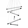Geometryczna lampa wisząca 6-punktowy PALOS LED 57W 3000K AZ6778 aluminiowa czarna